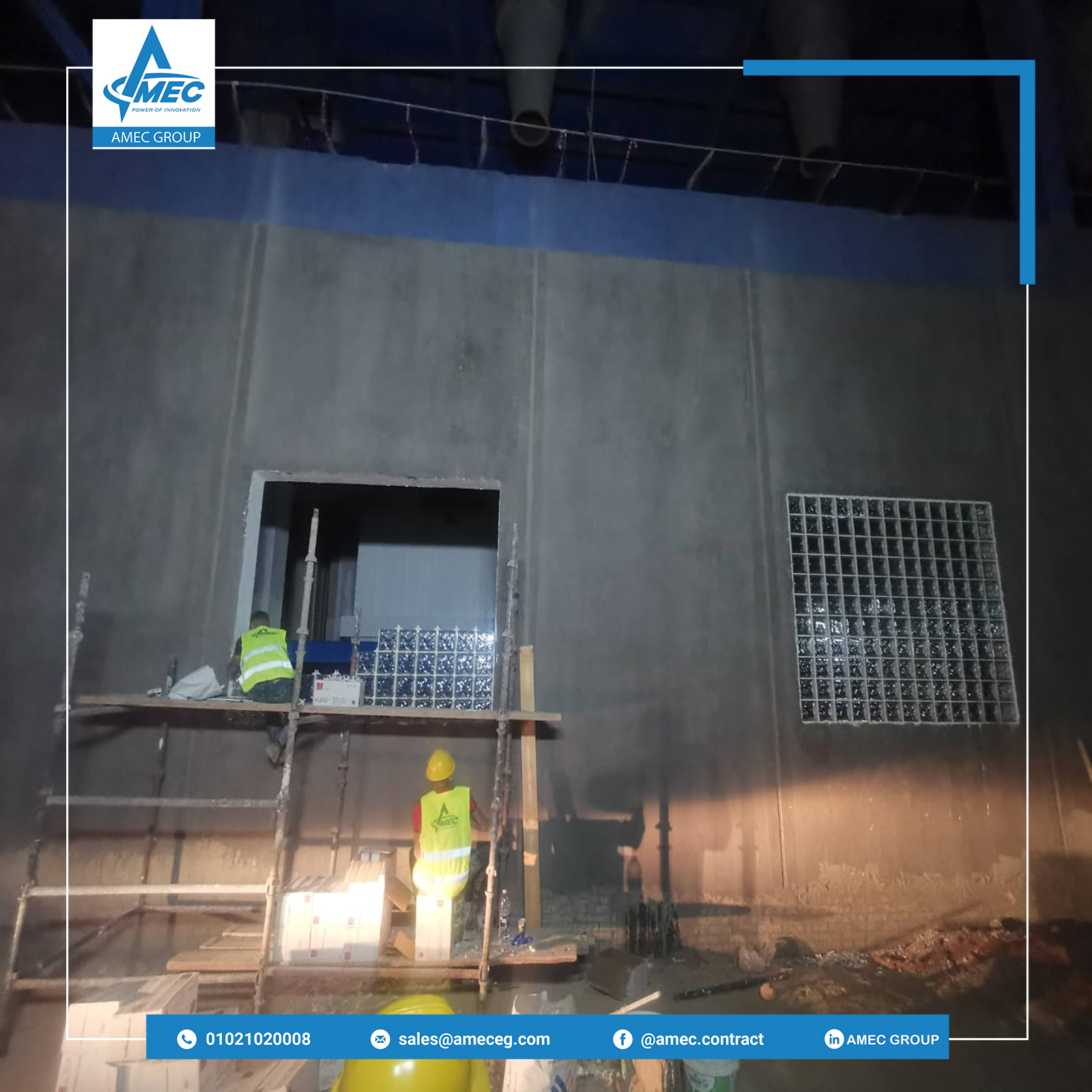 supply and installation of glass bricks